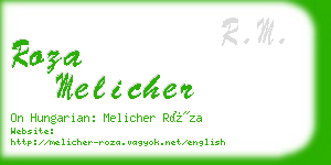 roza melicher business card